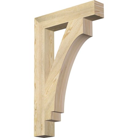 Ekena Millwork Imperial Block Rough Sawn Bracket, Douglas Fir, 4"W x 22"D x 34"H BKT04X22X34IMP05RDF